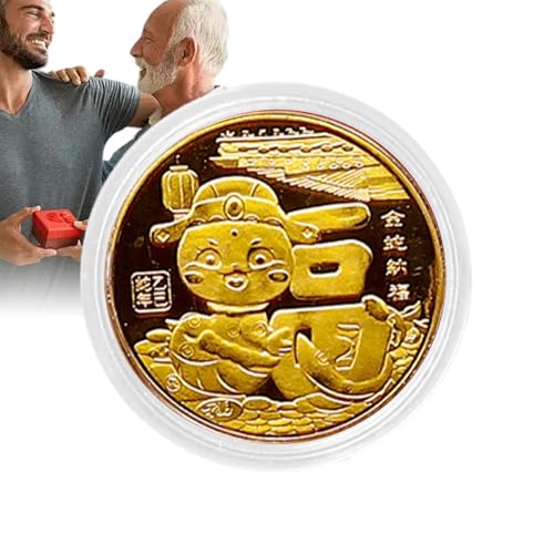 ycezw Jahr der Schlangenmünze, Glücksmünze, Chinesisches Zeichen, Glücksmünze, Goldmünze 2025 Chinesisches Neujahr, Exquisite Sammlung, Gedenkmünze ycezw Jahr der Schlangenmünze, Glücksmünze, Chinesisches Zeichen, Glücksmünze, Goldmünze 2025 Chinesisches Neujahr, Exquisite Sammlung, Gedenkmünze von ycezw