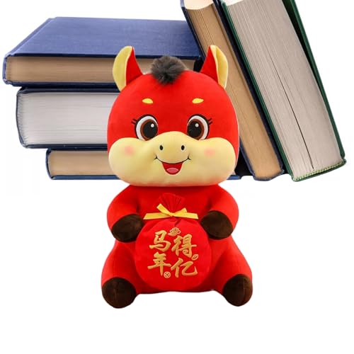 ycezw Jahr des es Plüschtier | Chinesisches Neujahr 2024,Geschenk Deko Für Wohnzimmer Bücherregal Auto Schreibtisch Schule Studentenzimmer,Für Zuhause Bücherregal Schreibtisch Schule College Wohnheim von ycezw