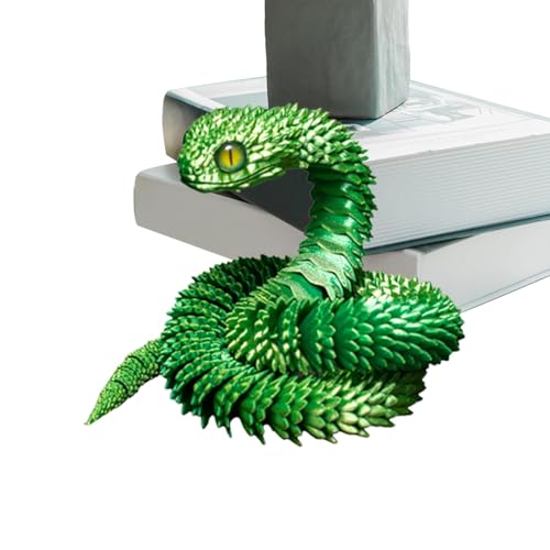 ycezw Klapp Schlange Modell, gedruckt Articulated Snake - Desktop Articulated Snake Collectibles für Haustiere - Flexible Gelenke Snake Schreibtisch Spielzeug für Schlafzimmer, Kinderzimmer von ycezw