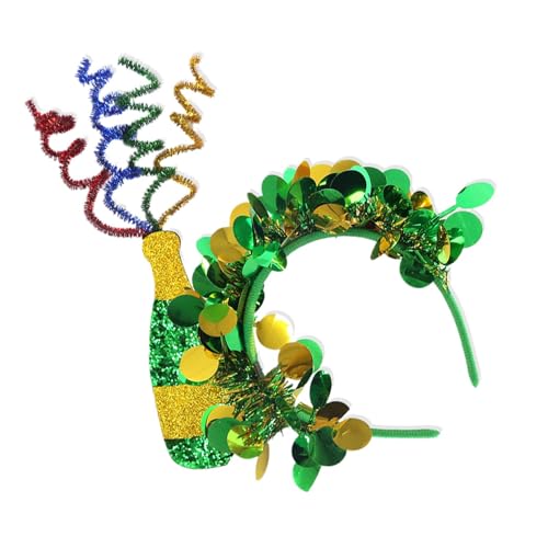 ycezw Kleeblatt Stirnband Boppers,Irisches Stirnband - Grünes Kleeblatt-Haarband - Irisches Karnevalskostüm-Zubehör mit Melone für Damen und Mädchen ycezw Kleeblatt Stirnband Boppers,Irisches Stirnband - Grünes Kleeblatt-Haarband - Irisches Karnevalskostüm-Zubehör mit Melone für Damen und Mädchen von ycezw