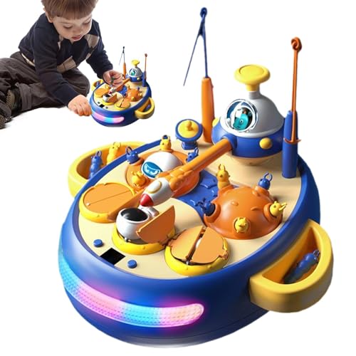 ycezw Magnetisches Angelspielzeug, Angelspiel für Kleinkinder, interaktives Spiel mit Licht und Sound, Whack Mole, Lernspielzeug, Spielzeug mit musikalischem Licht für von ycezw