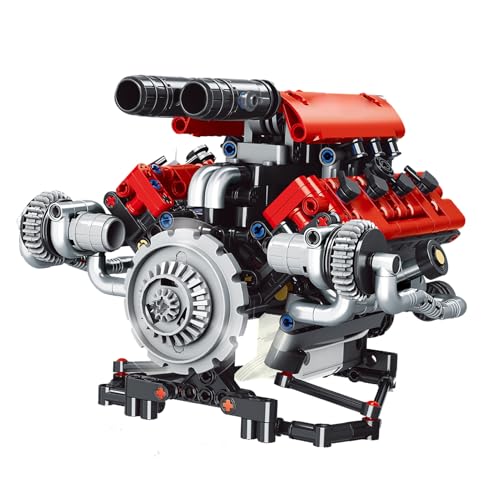 ycezw Modellmotor-Kit für Erwachsene, funktionierendes Motormodell mit Sound, Schreibtisch-Sammelstück mit LED-Lichtern, Fernbedienung, Baustein-Sets für Hobby-Display, Werkstatt, Zuhause ycezw Modellmotor-Kit für Erwachsene, funktionierendes Motormodell mit Sound, Schreibtisch-Sammelstück mit LED-Lichtern, Fernbedienung, Baustein-Sets für Hobby-Display, Werkstatt, Zuhause von ycezw