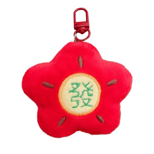 ycezw Neujahrs-Blumenplüsch, rote Blumen, Heimdekoration mit gefüllten Blumen, Plüschpuppe, Heimdekoration, Anhänger für das Jahr der Schlange, Puppe von ycezw