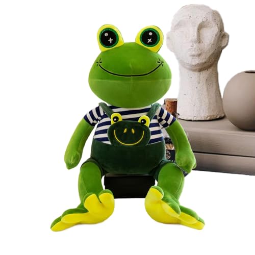 ycezw Plüsch-Frosch, gefüllter Frosch, niedliches Plüschtierkissen, Cartoon-Tiere, Plüschtierkissen, beruhigendes Puppen-Spielzeug für von ycezw