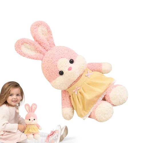 ycezw Plüsch-Kaninchen-Spielzeug, niedliches Plüsch-Kaninchen, Plüsch-Kissen, Kuschelkissen in Hasenform, entspannendes Spielzeug zum Schlafen, Bürodekoration, Weihnachten von ycezw