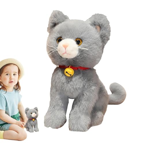 ycezw Plüschpuppen für Katzen, Plüschtierspielzeug | Realistisches Plüschkatzentier mit Aussehen, weiche und bequeme Plüschkissen für Freunde ycezw Plüschpuppen für Katzen, Plüschtierspielzeug | Realistisches Plüschkatzentier mit Aussehen, weiche und bequeme Plüschkissen für Freunde von ycezw