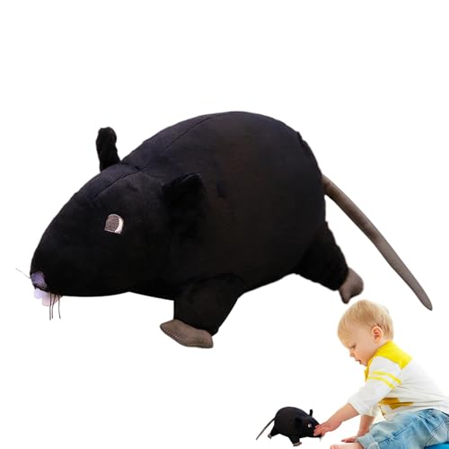 ycezw Plüschspielzeug Ratten, Plüschmaus | Realistisches Plüschspielzeug aus weichem Plüschtier | Fake Spielzeug für kleine Katzen, Partyzubehör für und Halloween von ycezw