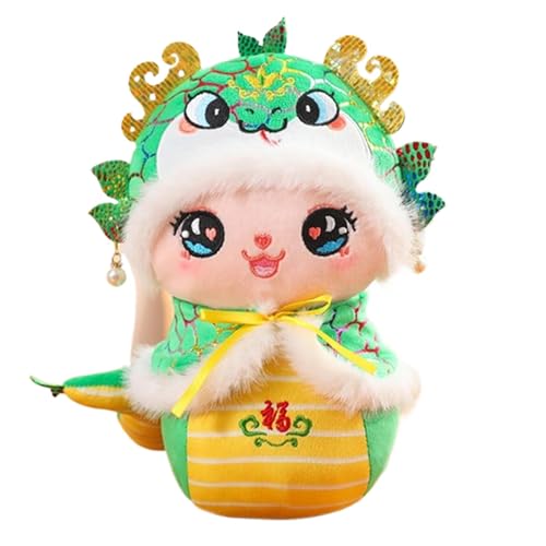 ycezw Plüschspielzeug Schlange, Schlangen aus Plüsch | Plüsch-Maskottchen von 8,66 Zoll, Tiere aus Plüsch, Schlange, chinesisches Tierspielzeug, Maskottchen für die Dekoration des neuen Jahres von ycezw