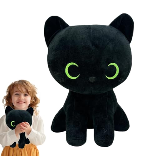 ycezw Plüschspielzeug für Katzen, Plüschspielzeug für schwarze Katze, Plüschtiere aus schwarzem Plüsch, weiches Plüschtier für Sofa, Schlafzimmer, Wohnzimmer, Zimmer von ycezw