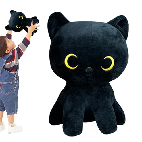 ycezw Plüschspielzeug schwarze Katze, Plüschkissen schwarze Katze, Plüschtiere aus weichem Plüsch, schwarze Katze, Plüschtier für Sofa, Schlafzimmer, Wohnzimmer, Zimmer ycezw Plüschspielzeug schwarze Katze, Plüschkissen schwarze Katze, Plüschtiere aus weichem Plüsch, schwarze Katze, Plüschtier für Sofa, Schlafzimmer, Wohnzimmer, Zimmer von ycezw