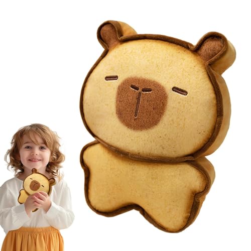 ycezw Plüschtier Toast – Plüschtier aus Plüsch, niedliches Futter, Capybara von Katze Toast | aus Capybara-Plüschtier, Simulations-Toast mit glücklichen Ausdrücken / von ycezw