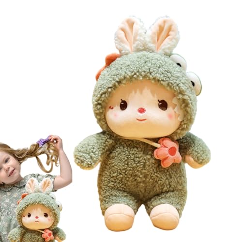 ycezw Plüschtierkissen, Plüschtier für Plüschtiere | Plüschpuppe Hase mit kreativem Plüschkissen Kaninchen, entzückende Plüschtiere mit Dekorationen für von ycezw