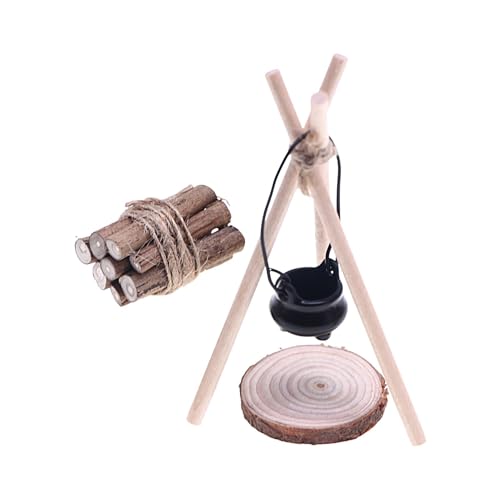 ycezw Puppenhäuser-Miniaturen, Weihnachtsschmuck für Puppenhaus - Realistische Lagerfeuer Dekorationen Puppenhaus Dekorationen - Romantisches Puppenhaus von ycezw