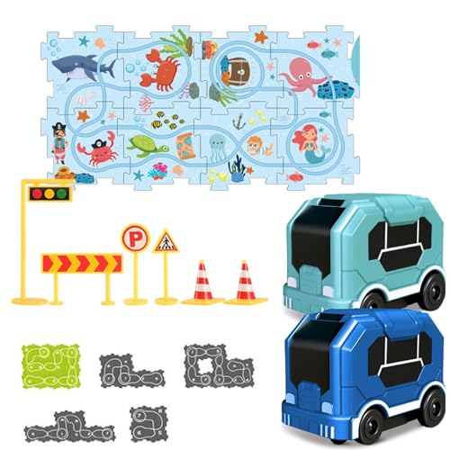 ycezw Puzzle-Spielbahn für Kinder, Rennstrecken-Set für Kinder Puzzle Racer, Puzzle Tracks Spielzeug für Auto | Puzzle-Puzzlespiel für Jungen und Mädchen von 3-6 Jahren zu Hause, im Kindergarten ycezw Puzzle-Spielbahn für Kinder, Rennstrecken-Set für Kinder Puzzle Racer, Puzzle Tracks Spielzeug für Auto | Puzzle-Puzzlespiel für Jungen und Mädchen von 3-6 Jahren zu Hause, im Kindergarten von ycezw