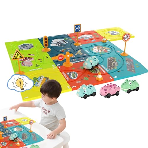 ycezw Puzzle für Autos mit Fahrzeugen, Puzzle für Fahrbahnen für Kinder, Spielzeugauto, kreatives Puzzlebrett für Spielzeugauto, ycezw Puzzle für Autos mit Fahrzeugen, Puzzle für Fahrbahnen für Kinder, Spielzeugauto, kreatives Puzzlebrett für Spielzeugauto, von ycezw