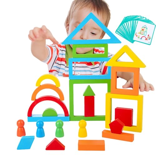 ycezw Regenbogen-Bausteine, Regenbogen-Bausteine aus Holz, Tangram Intelligenz-Puzzlespiel, geometrische Form, stapelbares Konstruktionsspielzeug, sensorisches Spielzeug für 3-5 Jahre, Aktivitäten ycezw Regenbogen-Bausteine, Regenbogen-Bausteine aus Holz, Tangram Intelligenz-Puzzlespiel, geometrische Form, stapelbares Konstruktionsspielzeug, sensorisches Spielzeug für 3-5 Jahre, Aktivitäten von ycezw