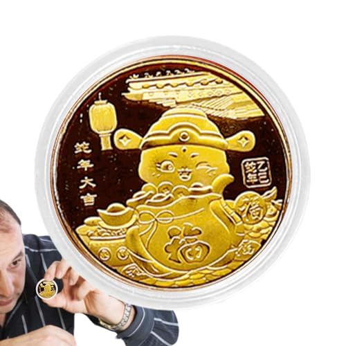 ycezw Schlangenmünze 2025 Jahr der Schlange Münze Chinesisches Zeichen Glücksmünze Goldmünze 2025 Chinesisches Neujahr Exquisite Sammlung Gedenkmünze ycezw Schlangenmünze 2025 Jahr der Schlange Münze Chinesisches Zeichen Glücksmünze Goldmünze 2025 Chinesisches Neujahr Exquisite Sammlung Gedenkmünze von ycezw