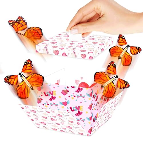 ycezw Schmetterlingsbox, Abschlussbox, lustige Box, niedliche Box, kreative Schmetterlingsbox für Valentinstag, Partys, Hochzeiten von ycezw