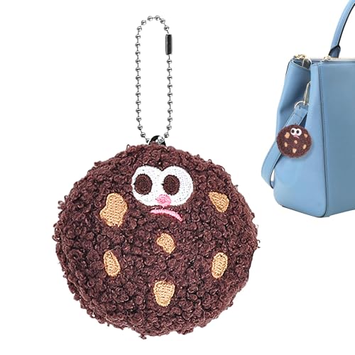 ycezw Schokokeks Plüsch-Anhänger, Schlüsselanhänger aus Plüsch Cookie, gefüllter Rucksackanhänger mit Schokoladenstückchen, Plüsch-Schlüsselanhänger in Form von ycezw Schokokeks Plüsch-Anhänger, Schlüsselanhänger aus Plüsch Cookie, gefüllter Rucksackanhänger mit Schokoladenstückchen, Plüsch-Schlüsselanhänger in Form von von ycezw