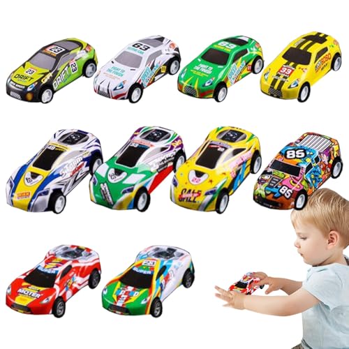 ycezw Spielzeug zum Ziehen, kleines Auto, Spielzeug-Set aus Legierung mit 10 Stück, Zugfahrzeug, Auto-Set, Reisespielzeug für Klassenzimmer, Geburtstag ycezw Spielzeug zum Ziehen, kleines Auto, Spielzeug-Set aus Legierung mit 10 Stück, Zugfahrzeug, Auto-Set, Reisespielzeug für Klassenzimmer, Geburtstag von ycezw