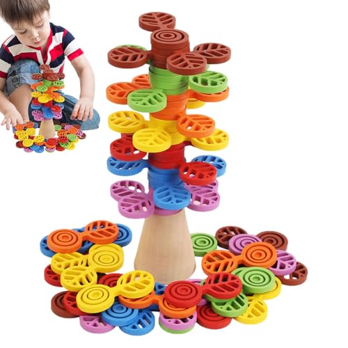 ycezw Stapelspiele, stapelbare Blöcke aus Regenbogenbäumen - Bunte Spielzeuge für die Vorschule - Balanceblöcke für Kinder, stapelbare Holzsteine für ycezw Stapelspiele, stapelbare Blöcke aus Regenbogenbäumen - Bunte Spielzeuge für die Vorschule - Balanceblöcke für Kinder, stapelbare Holzsteine für von ycezw