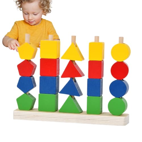 ycezw Stapelspiele für Kinder von 1 bis 3 Jahren, Sortierspielzeug für Kinder von 1 bis 3 Jahren, Stapelspiele für Kinder, stapelbare Steine aus Holz, stapelbares Lernspielzeug, Spielzeug für Kinder ycezw Stapelspiele für Kinder von 1 bis 3 Jahren, Sortierspielzeug für Kinder von 1 bis 3 Jahren, Stapelspiele für Kinder, stapelbare Steine aus Holz, stapelbares Lernspielzeug, Spielzeug für Kinder von ycezw