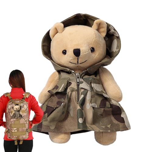 ycezw Teddybären, niedliches Spielzeug, 20 cm, Camouflage-Bär, für Kinder, herausnehmbare Sammlung, Raumdekoration, Luxus für Sofa, Bett, Kinder von ycezw