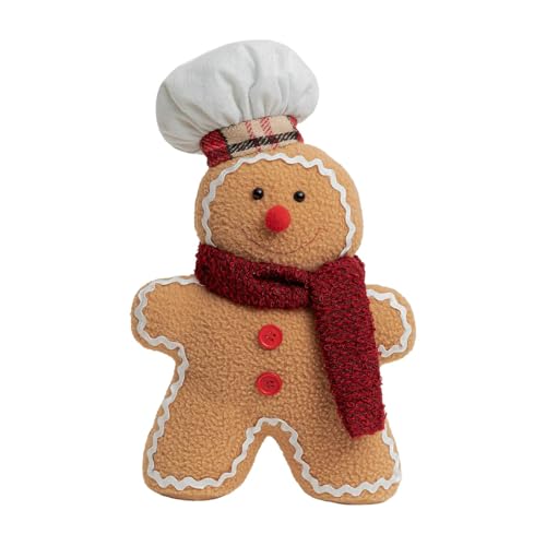 ycezw Weihnachten Lebkuchen, Lebkuchen Mann Plüsch | Niedliche Weihnachten Lebkuchen Plüsch - Weiche saisonale Dekoration 12,6 Weihnachts-Plüschspielzeug für Weihnachtsfeier Fotografie Prop von ycezw