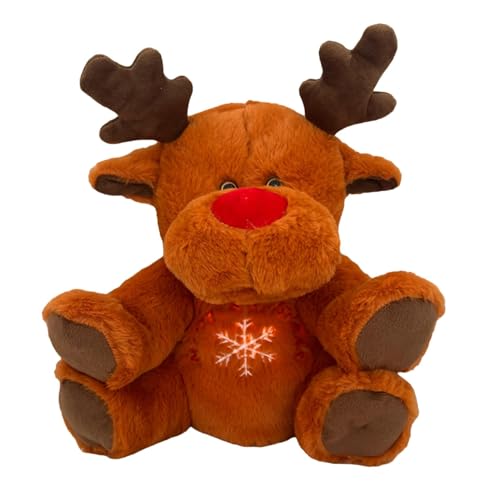 ycezw Weihnachten Rentier Plüschtier Gefüllter Elch | Beruhigendes Plüschtier für Kuscheltiere | Weihnachtspuppe | Weihnachtspuppe | Atmungsaktiver Schlafbegleiter zum Umarmen für Urlaub und besondere von ycezw