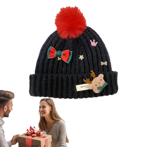 ycezw Weihnachtsmützen für Erwachsene, Weihnachtsmütze, Warme Bommel-Strickmütze, Häkelmütze, Weihnachtsmannmütze, Winterstrickmütze, Beanie-Mütze für Kinder ab 6 Jahren ycezw Weihnachtsmützen für Erwachsene, Weihnachtsmütze, Warme Bommel-Strickmütze, Häkelmütze, Weihnachtsmannmütze, Winterstrickmütze, Beanie-Mütze für Kinder ab 6 Jahren von ycezw