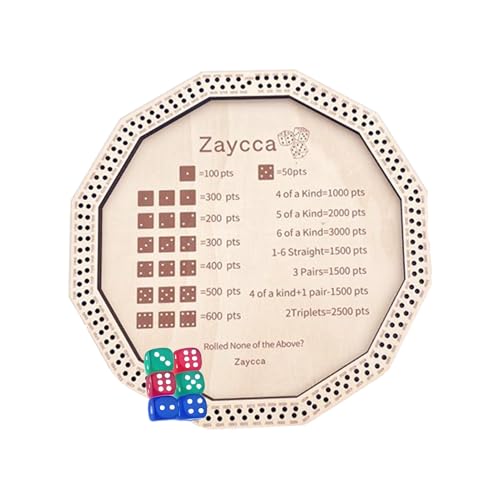 ycezw Würfeltablett Aus Holz, Würfeltablett Für Tischspiele, Klassisches tragbares Tablett Für Würfelspiele Und Spaß Familienspiele Erwachsene Frauen Und Männer Reisen von ycezw