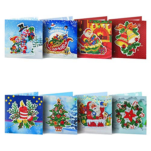 ycyingcheng 5D DIY Diamant Malerei Grußkarten Set – 8 Stück Handmade Geburtstags Weihnachtskarten mit Strass-Steinen,Inkl. Spezial-Werkzeuge & Umschläge Personalisierte DIY Geschenkidee ycyingcheng 5D DIY Diamant Malerei Grußkarten Set – 8 Stück Handmade Geburtstags Weihnachtskarten mit Strass-Steinen,Inkl. Spezial-Werkzeuge & Umschläge Personalisierte DIY Geschenkidee von ycyingcheng