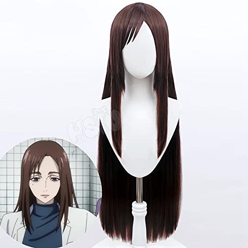 Wig Anime Cosplay Shoko IEIRI Perücke Anime Cosplay Perücke dunkelbraun Langes Haar Halloween Prom Party Perücke Faser synthetische Perücke von Uearlid