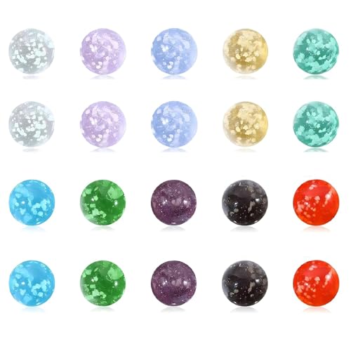 Glasmurmeln, 20Pcs Glasmurmeln im Dunkeln Leuchten, Murmeln Kinder für Murmelspiel Kinder, Marmorbahn-Spiel, Heimdekoration, Glasmurmeln Bunt für Jungen und Mädche von yeemeen