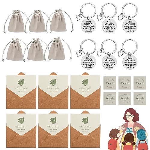 yeemeen Erzieherin Geschenk, 6Pcs Geschenke für Erzieherinnen, 6Pcs Kordelbeutel und 6Pcs Grußkarte mit Umschlag für Lehrer Geschenk Erzieherin Geschenk yeemeen Erzieherin Geschenk, 6Pcs Geschenke für Erzieherinnen, 6Pcs Kordelbeutel und 6Pcs Grußkarte mit Umschlag für Lehrer Geschenk Erzieherin Geschenk von yeemeen