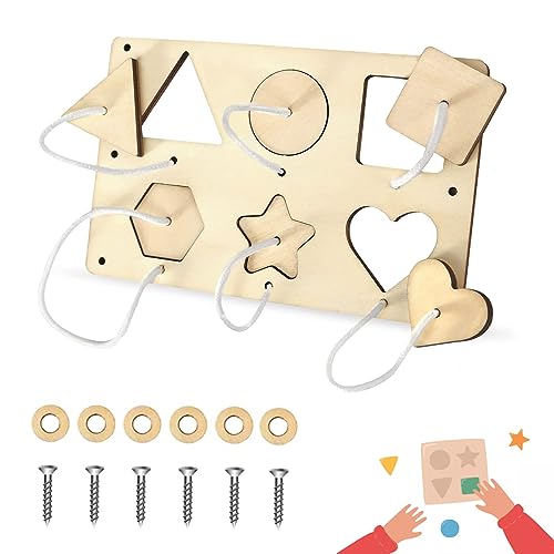 Yeemeen Montessori Busy Board für Kleinkinder - DIY Zubehör aus Holz für Frühkindliche Bildung und Eltern-Kind-Interaktion von yeemeen