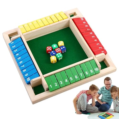 yeemeen Shut The Box Spiel, Holz Brettspiel, Shut The Box Würfelspiel, 2-4 Spieler Würfelspiel aus Holz Brettspiel ab 3 4 5 6 + Jahre Mathematik Lernspielzeug für Outdoor-Aktivitäten yeemeen Shut The Box Spiel, Holz Brettspiel, Shut The Box Würfelspiel, 2-4 Spieler Würfelspiel aus Holz Brettspiel ab 3 4 5 6 + Jahre Mathematik Lernspielzeug für Outdoor-Aktivitäten von yeemeen