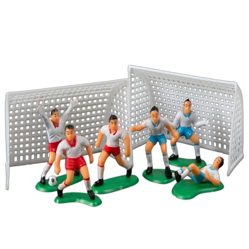 Fußball-Kuchendekorationsset, 6 Fußball-Figuren mit Tornetzen, lustige Fußball-Kuchenaufsätze für Geburtstagsfeiern und Sportthemen Fußball-Kuchendekorationsset, 6 Fußball-Figuren mit Tornetzen, lustige Fußball-Kuchenaufsätze für Geburtstagsfeiern und Sportthemen von yeeplant