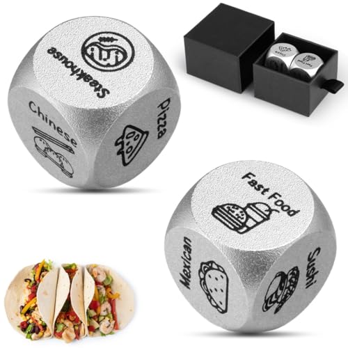 yeeplant Würfel für Paare, 2-teiliges Set mit elegantem Schubladenetui, Edelstahl, für Valentinstag, Hochzeit, Geburtstag, Jahrestag yeeplant Würfel für Paare, 2-teiliges Set mit elegantem Schubladenetui, Edelstahl, für Valentinstag, Hochzeit, Geburtstag, Jahrestag von yeeplant