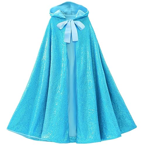 yeesn Kinder-Pailletten-Kapuzenumhang, volle Länge, langer Umhang für Prinzessinnen, Mädchen, Kostüm, Weihnachten, Halloween, Party, Cosplay (5–10 Jahre, Blau) yeesn Kinder-Pailletten-Kapuzenumhang, volle Länge, langer Umhang für Prinzessinnen, Mädchen, Kostüm, Weihnachten, Halloween, Party, Cosplay (5–10 Jahre, Blau) von yeesn