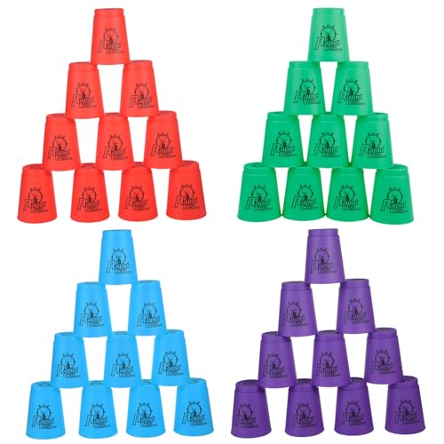 yeesport 48-Teilige Sport-Stapelbecher, Sport gkeitstrainingsspiel für Kinder und Erwachsene, rasanter Spaß-Herausforderungswettbewerb, Reise-Partyspielzubehör, Grün + Orange + Blau + Lila yeesport 48-Teilige Sport-Stapelbecher, Sport gkeitstrainingsspiel für Kinder und Erwachsene, rasanter Spaß-Herausforderungswettbewerb, Reise-Partyspielzubehör, Grün + Orange + Blau + Lila von yeesport