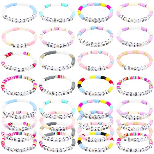 yesaior Perlenarmbänder mit motivierendem Zitat, verstellbar, bunt, inspirierende Armbänder für Frauen, Mädchen, Schule, Zuhause, Büro, Party, Geschenk, 18 cm, 64 Stück yesaior Perlenarmbänder mit motivierendem Zitat, verstellbar, bunt, inspirierende Armbänder für Frauen, Mädchen, Schule, Zuhause, Büro, Party, Geschenk, 18 cm, 64 Stück von yesaior