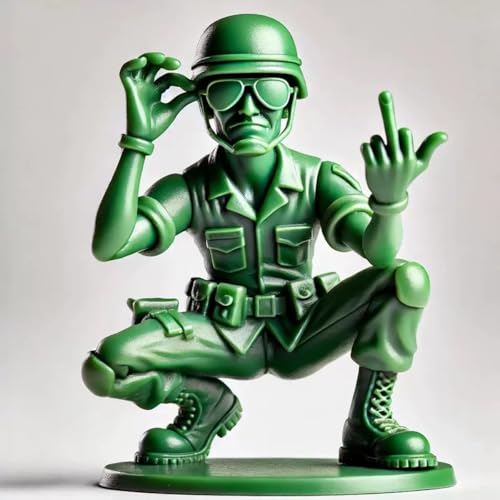 yiluohuan Lustige grüne Militärspielzeug Soldat Zubehör, Kunststoff Militär Figur Neuheit Soldat Kuchen Dekoration für Militär Thema Party Dekoration, Diorama, Sammlerstücke (GrünA) von yiluohuan