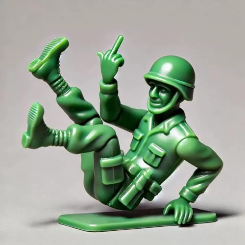 yiluohuan Lustige grüne Militärspielzeug Soldat Zubehör, Kunststoff Militär Figur Neuheit Soldat Kuchen Dekoration für Militär Thema Party Dekoration, Diorama, Sammlerstücke (GrünD) von yiluohuan