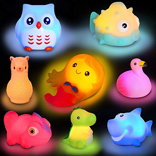 Tiere Badespielzeug Schwimmende Baden Spielzeug mit Licht Early Learning Spielzeug 8 Stück Dinosaurier Hai Flamingo Meerjungfrau Spielzeug Badewanne Duschgeschenk für Kinder Tiere Badespielzeug Schwimmende Baden Spielzeug mit Licht Early Learning Spielzeug 8 Stück Dinosaurier Hai Flamingo Meerjungfrau Spielzeug Badewanne Duschgeschenk für Kinder von yoliyogo