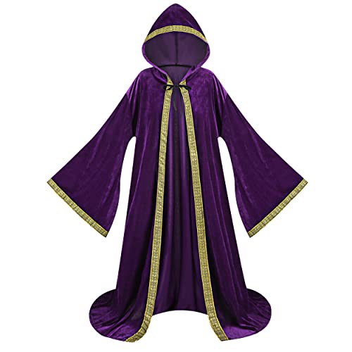yolsun Samt-Zauberer-Robe mit Kapuze und Ärmeln, für Herren, Zauberer-Umhang, Kostüm, Halloween, Cosplay, Mittelalter, Umhang, Renaissance-Kostüm, Klassisches Grün, 140cm/55.1 inches yolsun Samt-Zauberer-Robe mit Kapuze und Ärmeln, für Herren, Zauberer-Umhang, Kostüm, Halloween, Cosplay, Mittelalter, Umhang, Renaissance-Kostüm, Klassisches Grün, 140cm/55.1 inches von yolsun