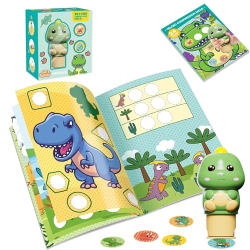 yolzhxe Sticker Stempel, Aktivitätenblock mit 200 Aufkleber, Stickerstempel, Reisespielzeug, Pädagogische Lernspielzeug, für Geburtstagsgeschenk Kleinkinder ab 3 4 5 6 Jahren, Dinosaurier yolzhxe Sticker Stempel, Aktivitätenblock mit 200 Aufkleber, Stickerstempel, Reisespielzeug, Pädagogische Lernspielzeug, für Geburtstagsgeschenk Kleinkinder ab 3 4 5 6 Jahren, Dinosaurier von yolzhxe