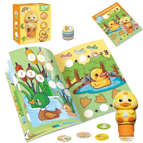 yolzhxe Sticker Stempel, Aktivitätenblock mit 200 Aufkleber, Stickerstempel, Reisespielzeug, Pädagogische Lernspielzeug, für Geburtstagsgeschenk Kleinkinder ab 3 4 5 6 Jahren, Gelbe Ente yolzhxe Sticker Stempel, Aktivitätenblock mit 200 Aufkleber, Stickerstempel, Reisespielzeug, Pädagogische Lernspielzeug, für Geburtstagsgeschenk Kleinkinder ab 3 4 5 6 Jahren, Gelbe Ente von yolzhxe