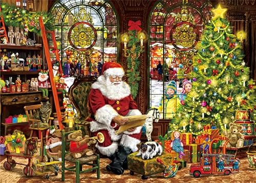 1000 Teile Puzzle für Erwachsene - Weihnachtsmannzimmer Weihnachtspuzzle - Urlaubspuzzle für Erwachsene und höher - pädagogisches Geschenk, Heimdekoration von yoofun