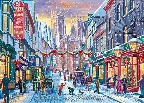 Puzzles für Erwachsene 1000 Teile, 1000 Teile Weihnachtspuzzles - Weihnachten und Urlaub (Schneeszene) von yoofun